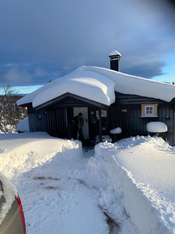Cabin In The Mountain, Outstanding View & Solar Energy Vollen Exteriör bild