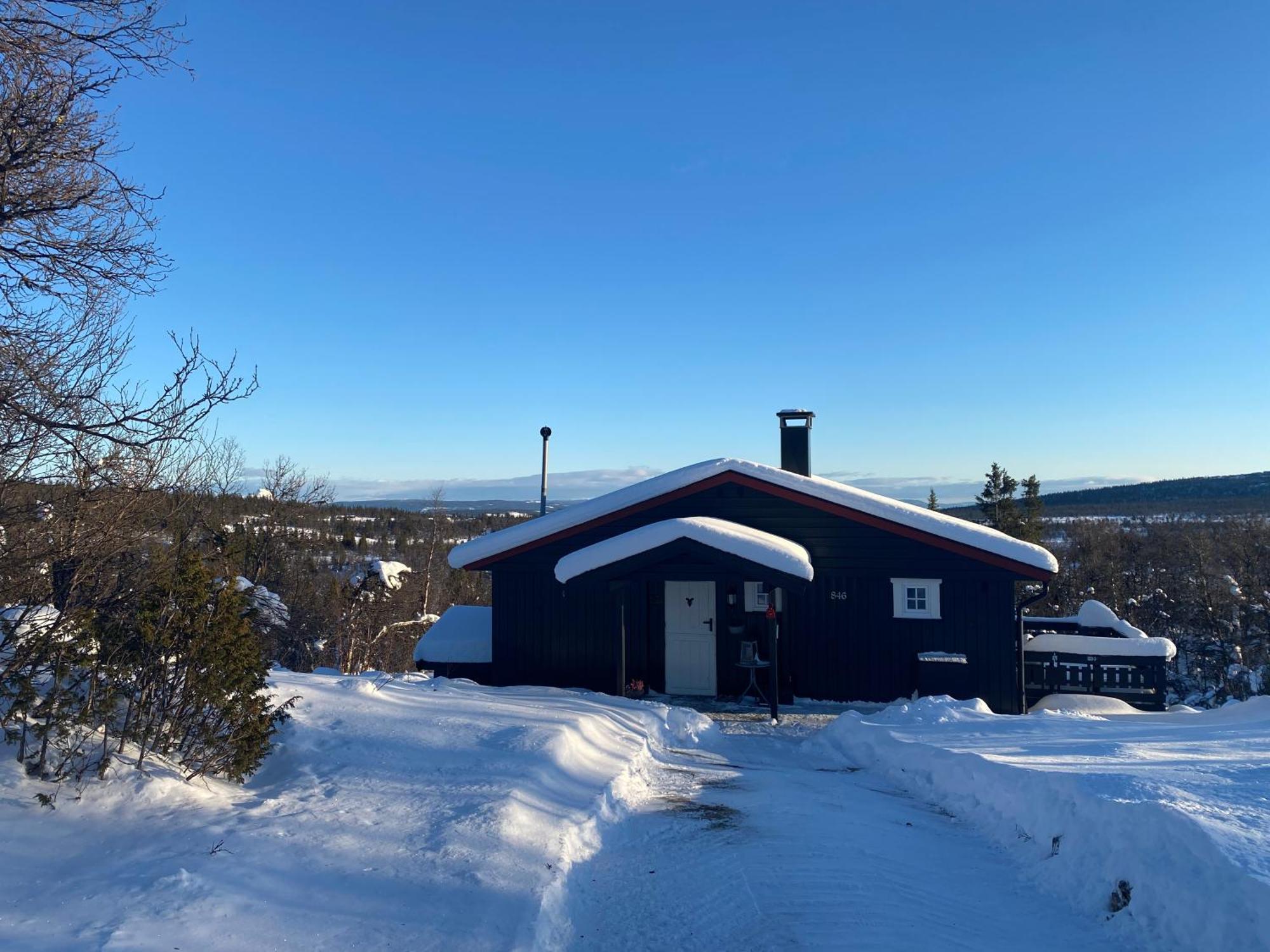Cabin In The Mountain, Outstanding View & Solar Energy Vollen Exteriör bild
